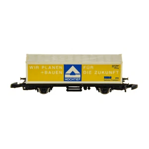 Rare Vintage Marklin Mini-Club German Z Scale Hochtief Freight Container Box Car - Picture 1 of 9