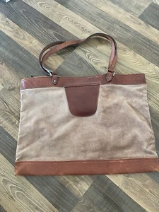 Bolso de Viaje Jimenez H. Vintage Cuero Gamuza Tostado Bolso de Viaje Marrón - Imagen 1 de 19