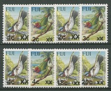 Fidschi 2006 Vögel Aufdruck neuer Wertstufen A/H 1151 postfrisch