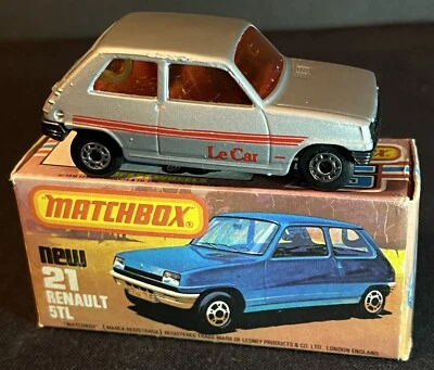1978 silver Lesney SF Matchbox Renault 5TL #21 from LESNEY Prods, UK in orig box - Image 1 of 4
