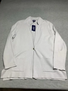NWT Chaps by Ralph Lauren Women’s Size 2XL Gray Pocket Knit Cardigan - Picture 1 of 12