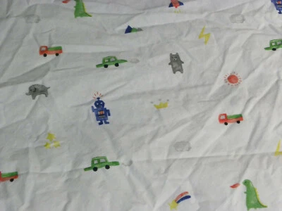 Pottery Barn 儿童 Preston 婴儿床 学步儿童 床单 机器人 大象 射击 明星 — 第 1/4 张图片