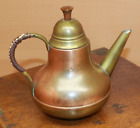 Vintage Copper &amp; Brass Coffee Pot Teapot Wrapped Handle Made in Holland