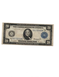 Series 1914 - Federal Reserve Note - Large Size Twenty Dollars $20 -949 - Picture 1 of 2