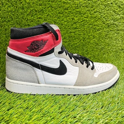 Nike Air Jordan 1 Retro Alto Para Hombre Talla 10.5 Gris Blanco Zapatos Atléticos Tenis Foto 1 de 4