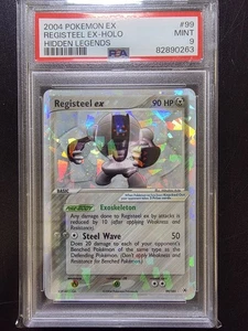 PSA 9 Registeel Ex Holo 99/101 - 2004 Ex Hidden Legends Rare Pokemon Card - Picture 1 of 2