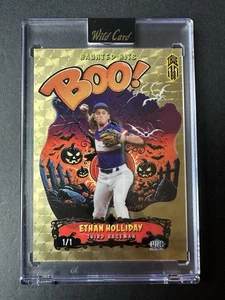 Ethan Holliday 1/1 Haunted Hits Wild Card Boo - Picture 1 of 2