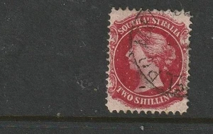 STAMPS SOUTH AUST 1860-- 2/- RED QUEEN FINE USED - Picture 1 of 1