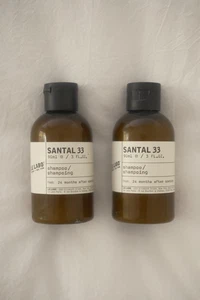 Juego de (2) champú Le Labo Santal 33 tamaño/muestra de viaje 3 oz. Cada - Imagen 1 de 3