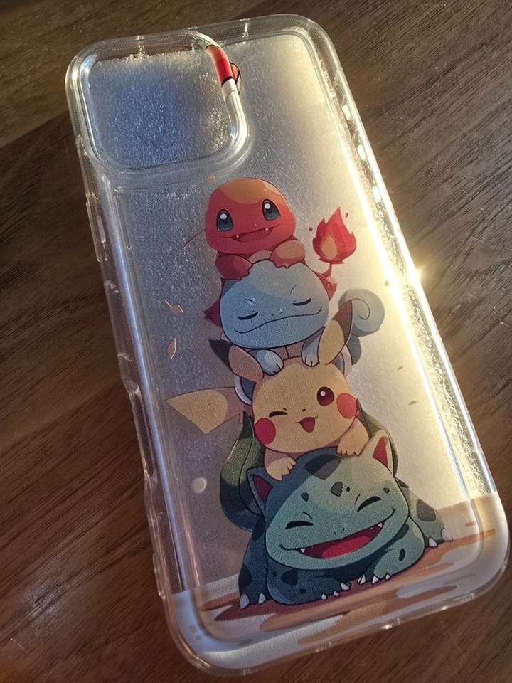 Pokemon Cute Kanto Starters Charmader Pikachu Case iPhone 13/14/15/16 Pro Max - Image 1 of 3