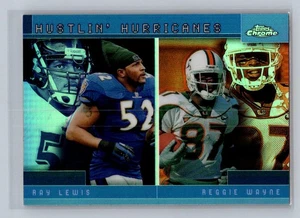 2001 Topps Chrome Combos Refractors Ray Lewis/Reggie Wayne #TC19 - Imagen 1 de 2