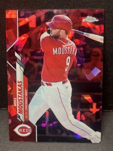 2020 Topps Chrome Sapphire Mike Moustakas Red Refractor 1/5 Reds SSP #189 - Picture 1 of 3