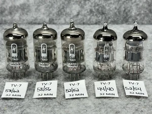 FIVE TAD 12AX7 A SELECTED TESTED AMPLIFIER TUBES - Picture 1 of 9