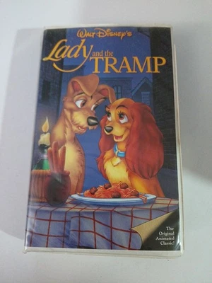 Walt Disney’s Lady and the Tramp (VHS-1987) Black Diamond LOTS OF BOX DAMAGE - Image 1 of 4