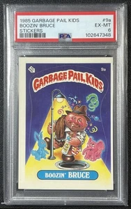BOOZIN BRUCE PSA 6 1985 TOPPS GARBAGE PAIL KIDS GPK S1 #9A STICKER STICKERS 348 - Picture 1 of 2