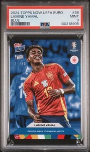 Lamine Yamal 2024 Topps Ahora Debut Nacional UEFA Euro RC #38 Azul/49 PSA 9 Como Nuevo - Imagen 1 de 2