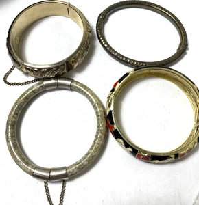 4 clamp Bangle enamel cloisonne Bracelets - Picture 1 of 4
