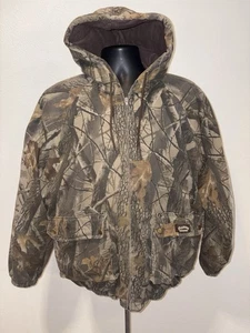 Vintage Spartan Jacket Men Large Realtree Camouflage Hardwoods Hooded Coat - Bild 1 von 11