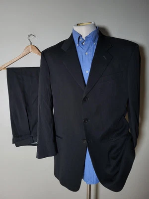 Armani Collezioni Suit Charcoal Tweed 52R 42R 2 Pc Jacket Coat Blazer Pants 34 - Image 1 of 4