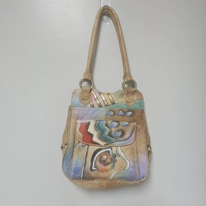 BIACCI Handtasche handbemalt Leder nie benutzt - Bild 1 von 11