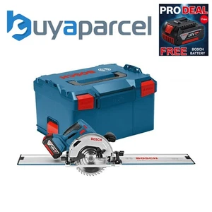 Bosch 18v GKS 18V-57 G 165mm Cordless Circular Saw Bare Lboxx + 800mm Guide Rail - Picture 1 of 8