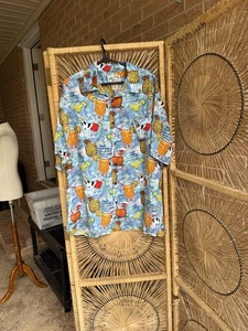 Big Dogs Cocktail Recipe Button Down Shirt size L - Picture 1 of 8