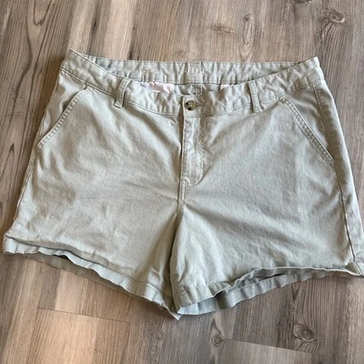 Pantalones Cortos ANA A New Approach Para Mujer 14 Tiro Medio Sarga 5" Entrepierna Verde Salvia Claro Foto 1 de 4