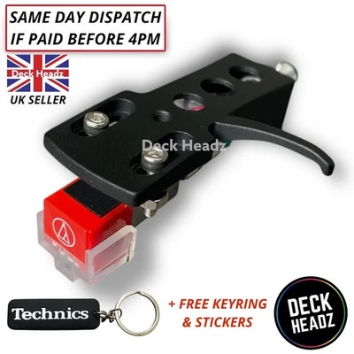 Black Headshell Genuine Audio Technica AT-91R Cartridge & Stylus + FREE GIFTS - Image 1 of 4