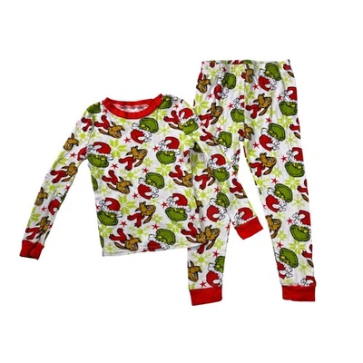 Kids The Grinch Christmas Pajamas Set Long Sleeve Pants 5T Cotton - Image 1 of 4