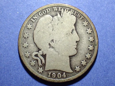 1904 Barber Half  Good - Image 1 of 2