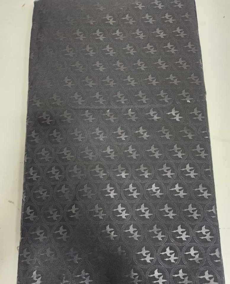 BLack Seersucker African fabric~Cotton #1 - Image 1 of 1