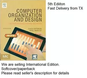(4-6 days delivery) COMPUTER ORGANIZATION AND DESIGN 5th ed BY PATTERSON - Imagen 1 de 1