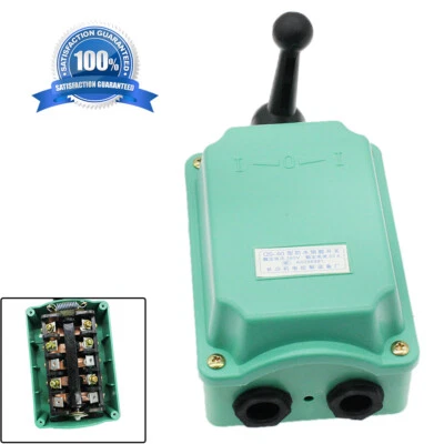 JAHYELEC 60A Green Drum Switch Forward/Off/Reverse Motor Control RainProof Reversing NEW