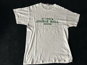 Vintage Jay-Z Beyonce 2003 Z100's Jingle Ball T-Shirt Men's White Size Large - Picture 1 of 6