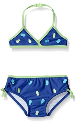 Tommy Bahama Girls' Infant Pineapple Two Piece Bikini Swimsuit, Navy, 24M, NWT - Image 1 of 2