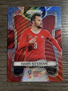 2018 Panini Prizm World Cup Soccer Red Blue Wave #244 Haris Seferovic - Picture 1 of 2