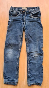 Größe 116: dunkelblaue Jeans, Thermojeans, gefüttert, größenverstellbar, Stretch - Bild 1 von 24