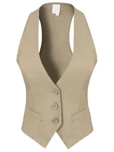 MixMatchy Dressy Casual Versatile Racerback Vest Tuxedo Suit Waistcoat - Picture 1 of 113