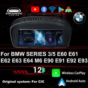 8.8" ANDROID 12 QUALCOMM OCTA-CORE BMW SERIE 3/5 E60-E64 M6 E90-E93 M3 CIC - Imagen 1 de 6