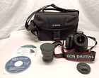 Canon EOS Rebel T3 Camera w 18-55mm Zoom/3.2X Tele & Case-Untested-SELLING AS IS