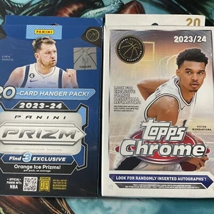 2023-24 Panini Prizm & TOPPS Chrome NBA Hanger Lot Factory Sealed - Picture 1 of 8