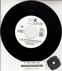 BROWNSTONE If you love me 1994 7" 45 rpm record RARE! + juke box title strip - Foto 1 di 1