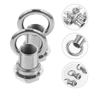 8 Pcs Hook Bull Nose Hanging Ring Adjustable Chandelier Chain Hardware - Picture 1 of 12