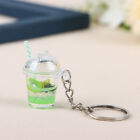 Mini Luminous Milk Bubble Tea Cup Keychain Women Men Cute Bag Key Ring Pendan Sp