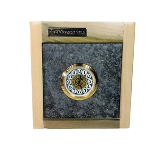 Wood Framed American Marazzi Tile Quartz Clock - Silcon Electronics New Battery - Picture 1 of 10