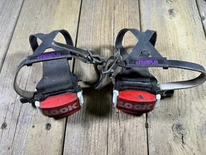 Bicycle LOOK Pedals With Toeclips Road Vintage Bike Bicycle France USED 9/16 - Picture 1 of 11