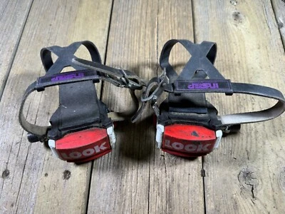 Pedales de bicicleta LOOK con punteras bicicleta de carretera vintage Francia USADOS 9/16 Foto 1 de 4