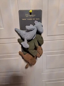 NANDOG PET GEAR NEU MIT ETIKETT!!!  3 Mini Dinosaurier!!Entzückend und quietschend!! - Bild 1 von 4
