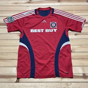 Adidas 2008 Chicago Fire Best Buy Red Blue Soccer MLS Jersey Size Medium/Large - Picture 1 of 11