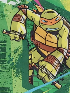 2 Stück Nickelodeon Teenage Mutant Ninja Turtle Flaches Laken Zwilling und Kissenbezug - Bild 1 von 12